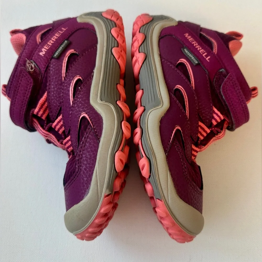 Merrell Kids Purple and Pink Waterproof Hiking Sneakers
